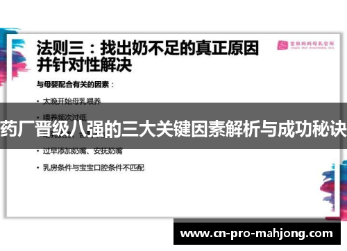 药厂晋级八强的三大关键因素解析与成功秘诀