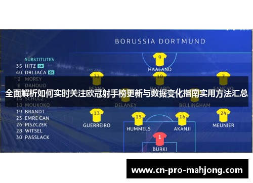 全面解析如何实时关注欧冠射手榜更新与数据变化指南实用方法汇总